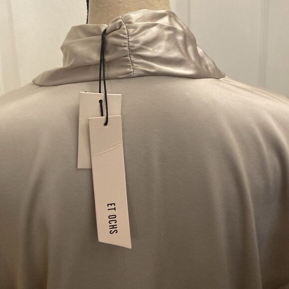 NWT Et Ochs Elegant silk  Women's Drape Top, L - Picture 9 of 14